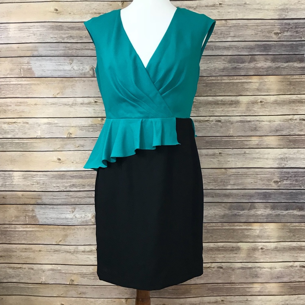 Marc New York Andrew Marc Peplum Cap Sleeve Dress